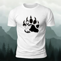 Animal Footprint Outdoor Casual Skin-friendly Tee White