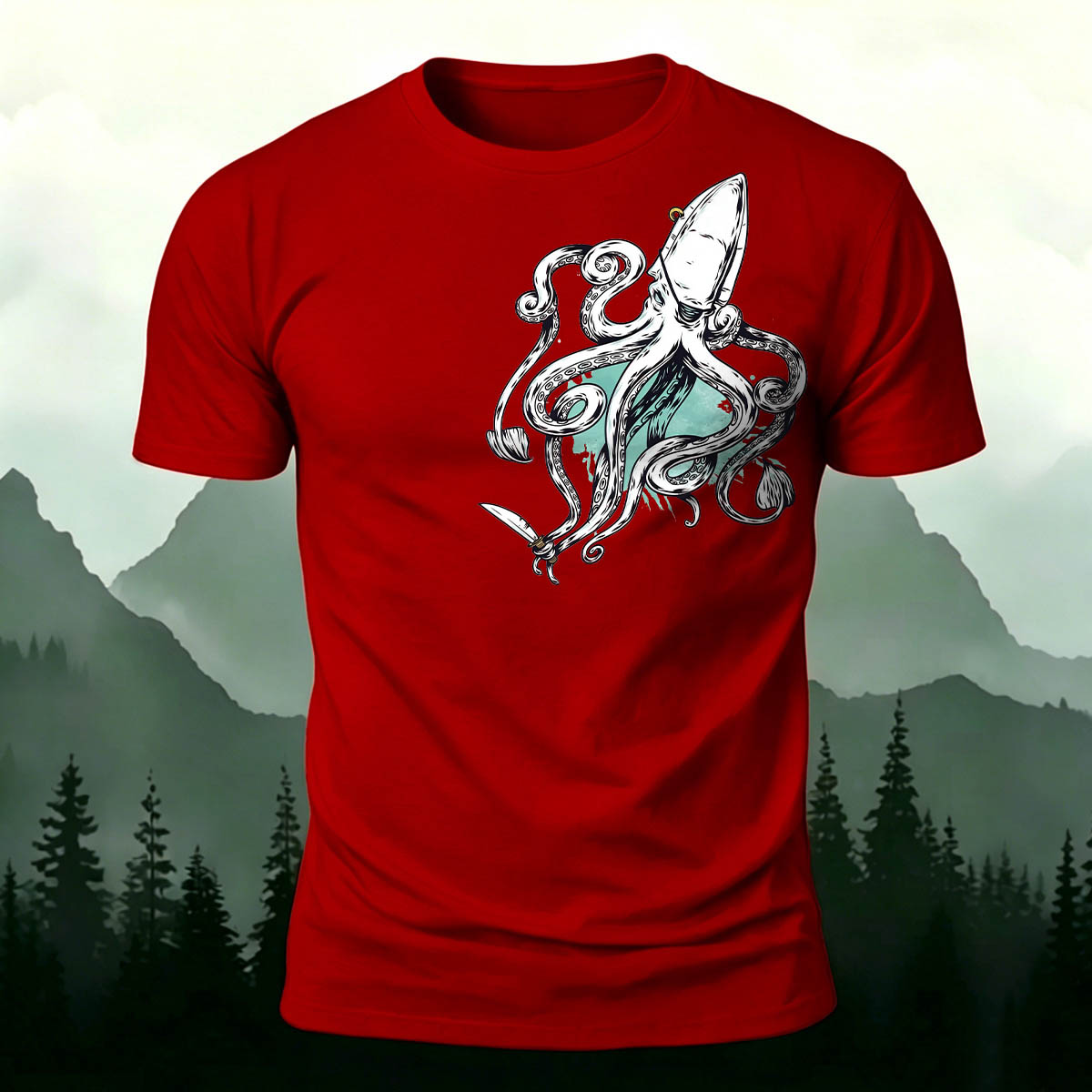 Retro Squid Outdoor Soft Breathable T-Shirt