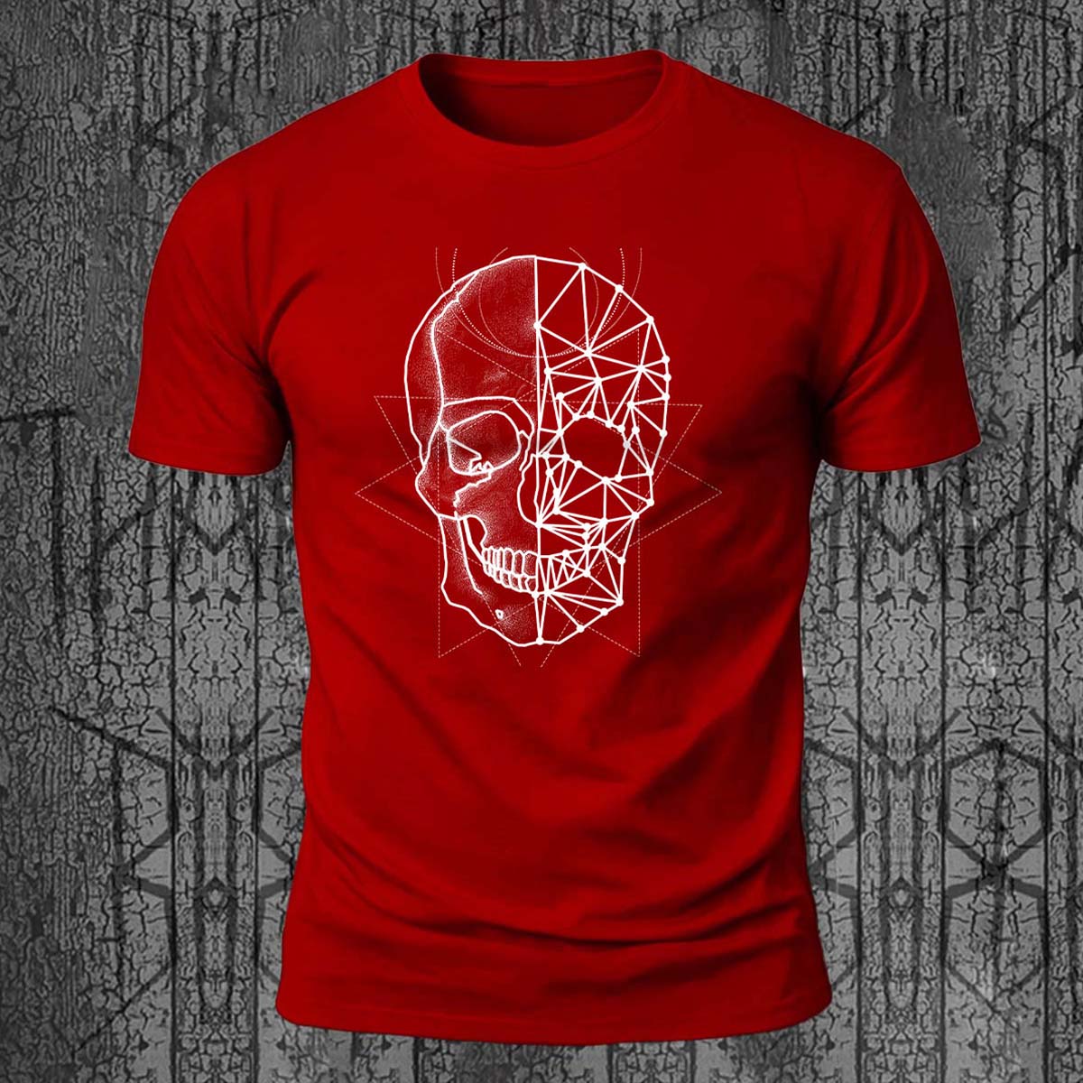 Line Skeleton Graphic Casual 100% Cotton T-Shirt