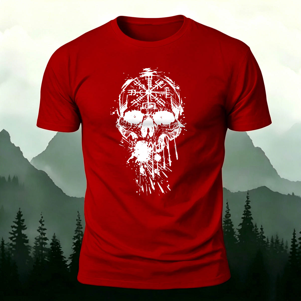 Dark Skeleton Tribe Totem Casual Cotton T-Shirt