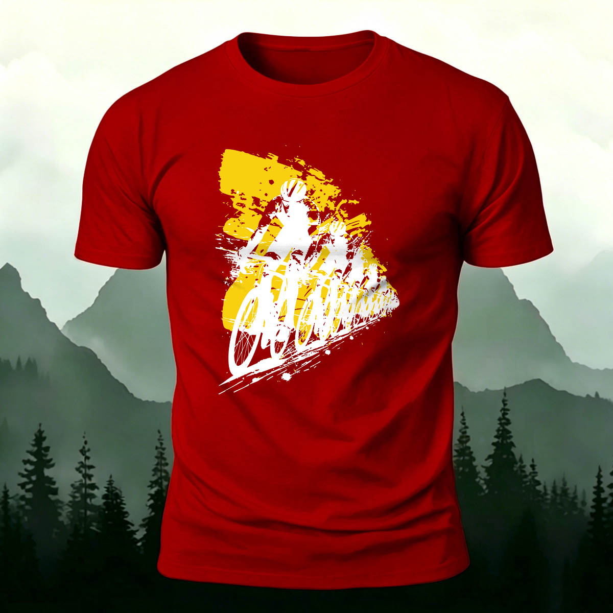 Cycling Team Art Print Comfortable Cotton T-Shirt