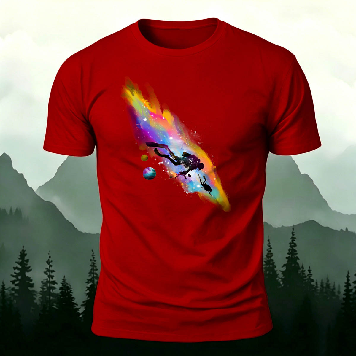 DTG Ocean Exploration Printed Simple Premium Cotton T-Shirt