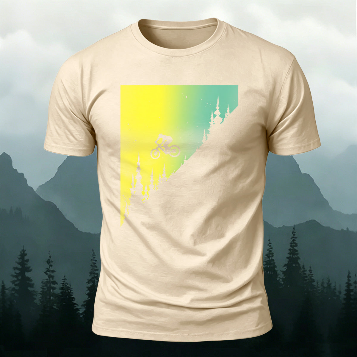 Cycling Adventure Outdoor Casual Soft-touch Feel Tee Beige