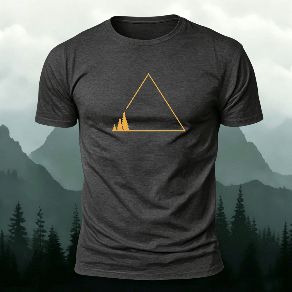 Minimalist Geometric Pattern Skin-friendly Casual T-shirt