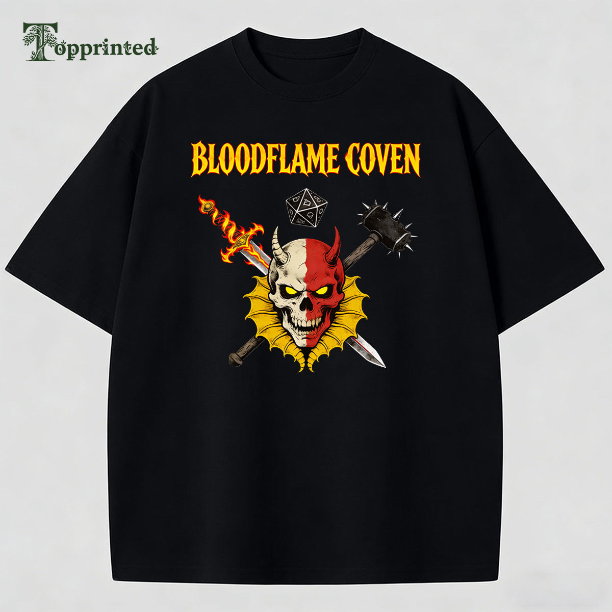 Bloodflame Coven Casual Cotton Made T-shirt