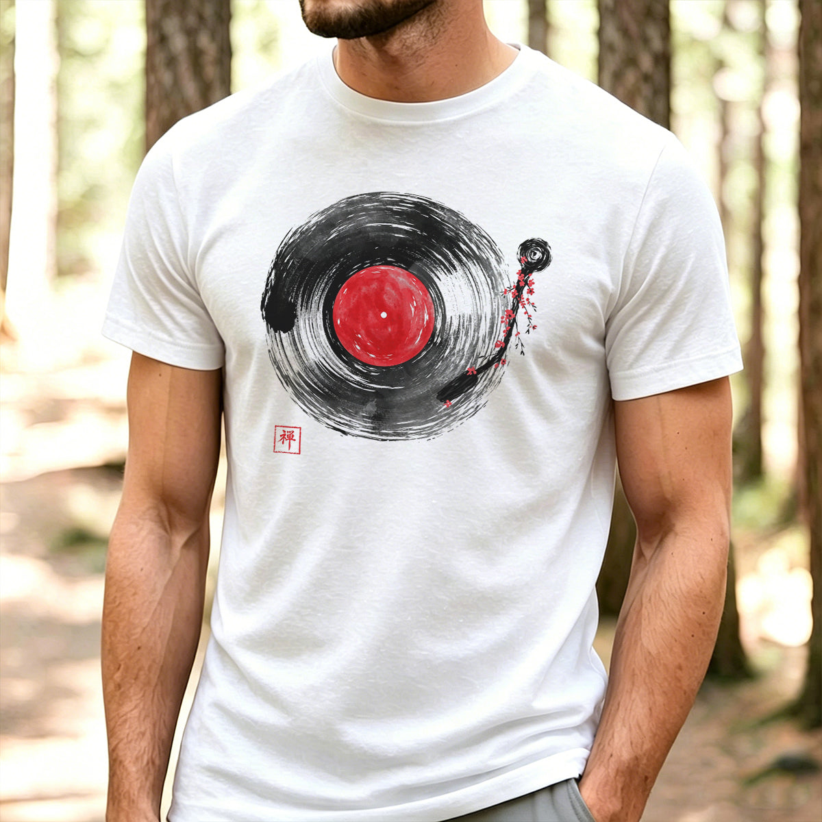 Minimalist Music Player Print Soft-touch Feel T-shirt