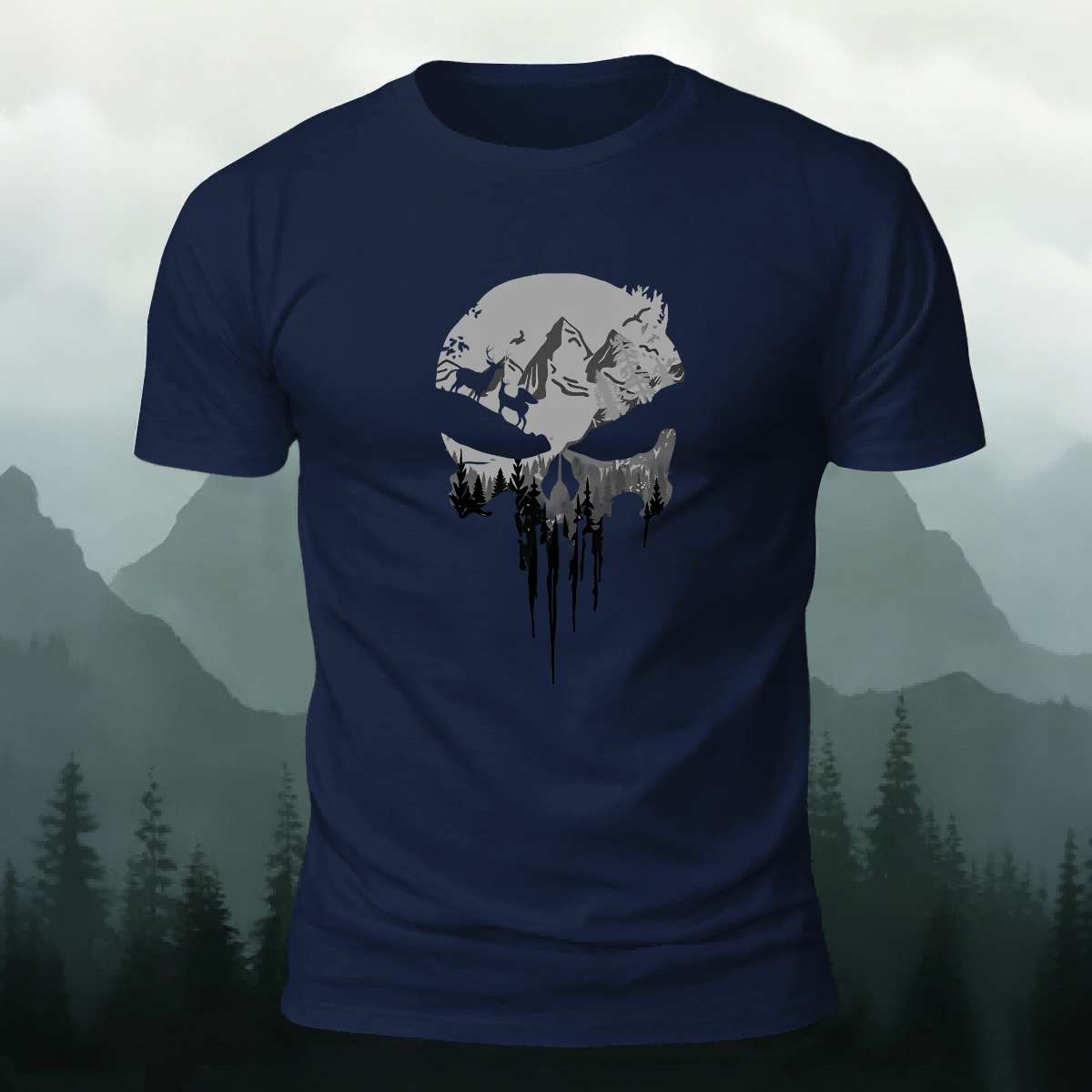 Valley Pattern Casual Outdoor Premium Cotton T-Shirt