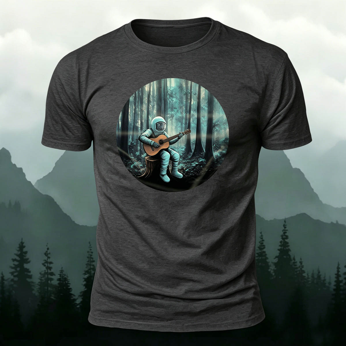 Fun Astronaut Print Fashion Premium Cotton T-Shirt