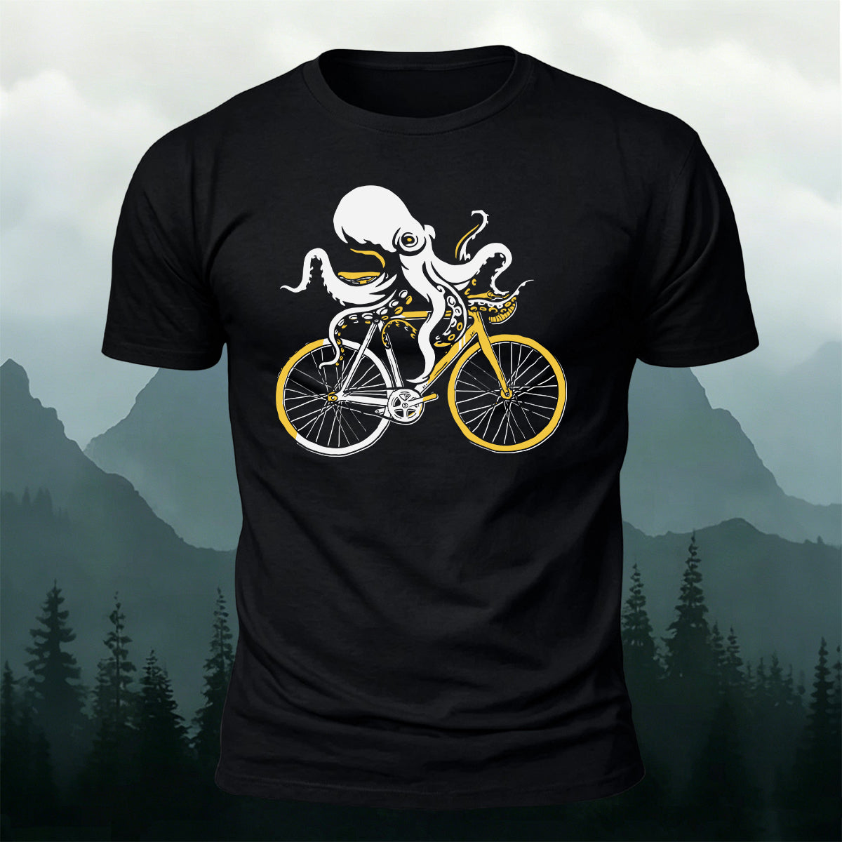 Fun Octopus Cycling Casual Breathable T-Shirt