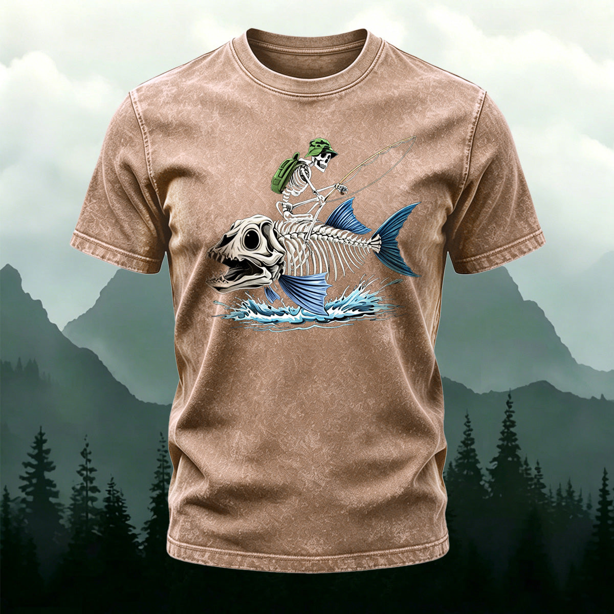 Hobby Fishing Print Fashion Ultra-soft Fabric T-Shirt