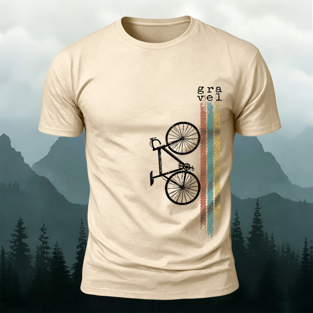 Minimalist Bicycle Graphic Casual Premium Cotton Tee