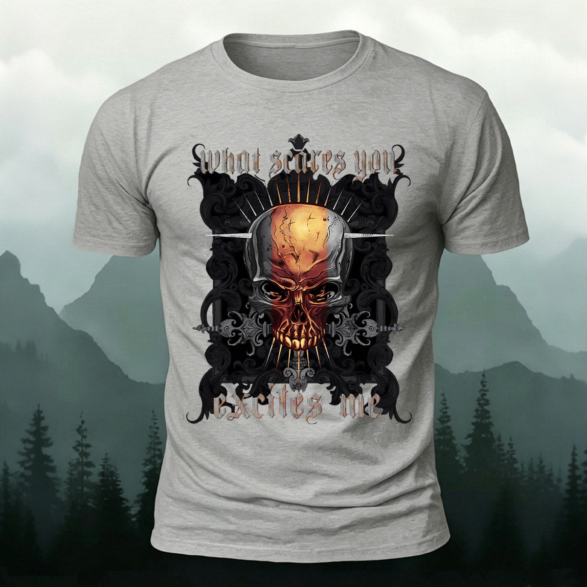 Dark Skull Trendy Premium Cotton Casual T-Shirt