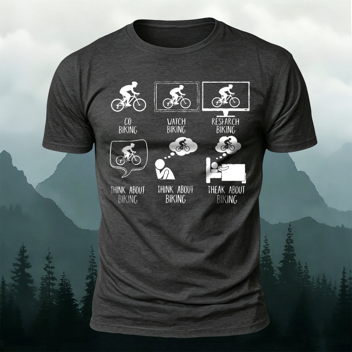 Fun Cycling Hobbyist Casual 100% Cotton T-Shirt