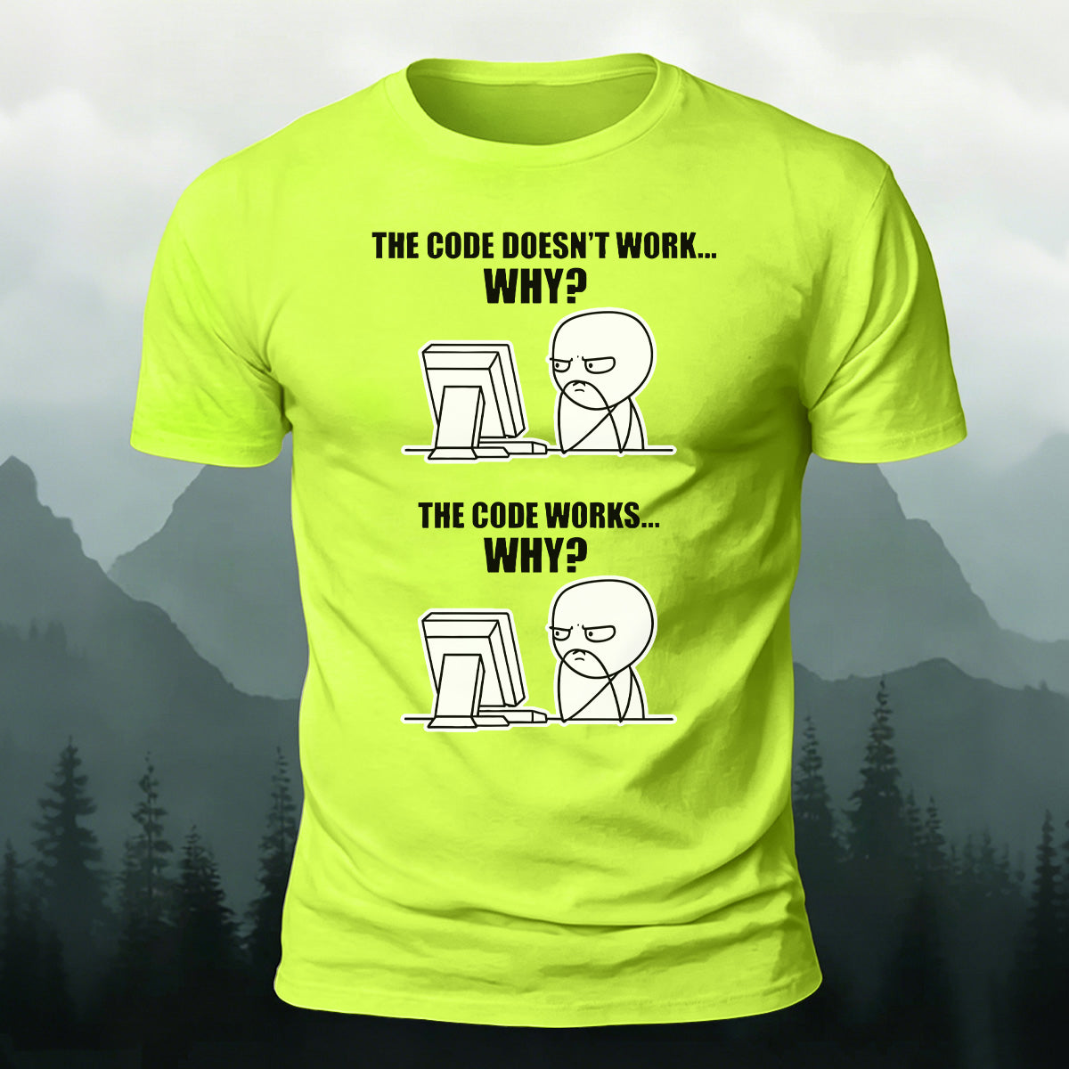 Fun Work Status Graphic Soft Skin-Friendly T-Shirt