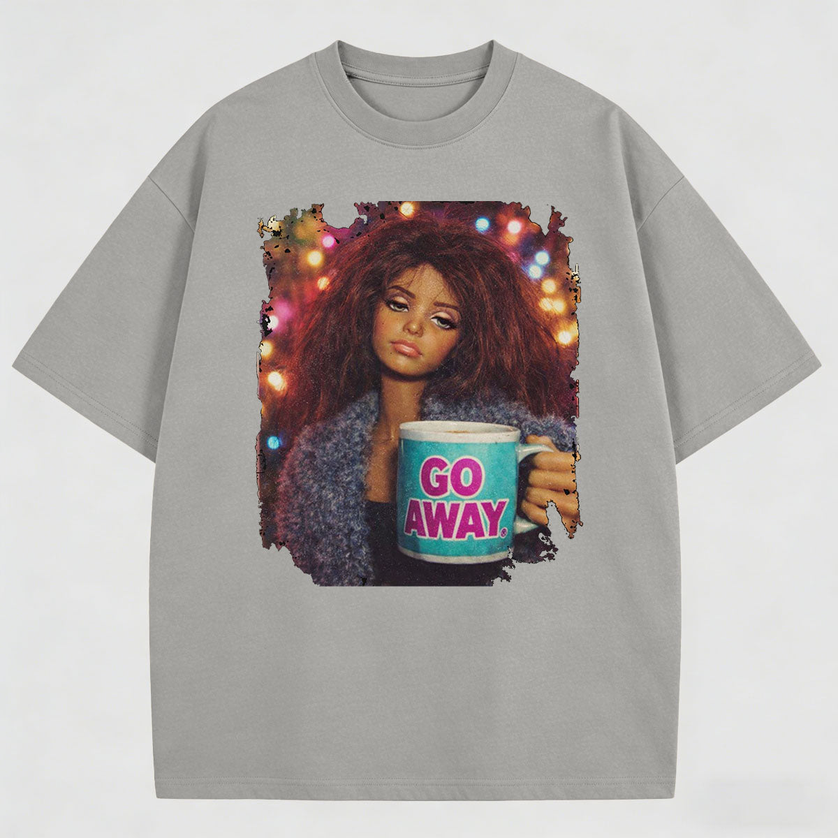 Meme Bad Mood Girl Printed Cotton T-Shirt