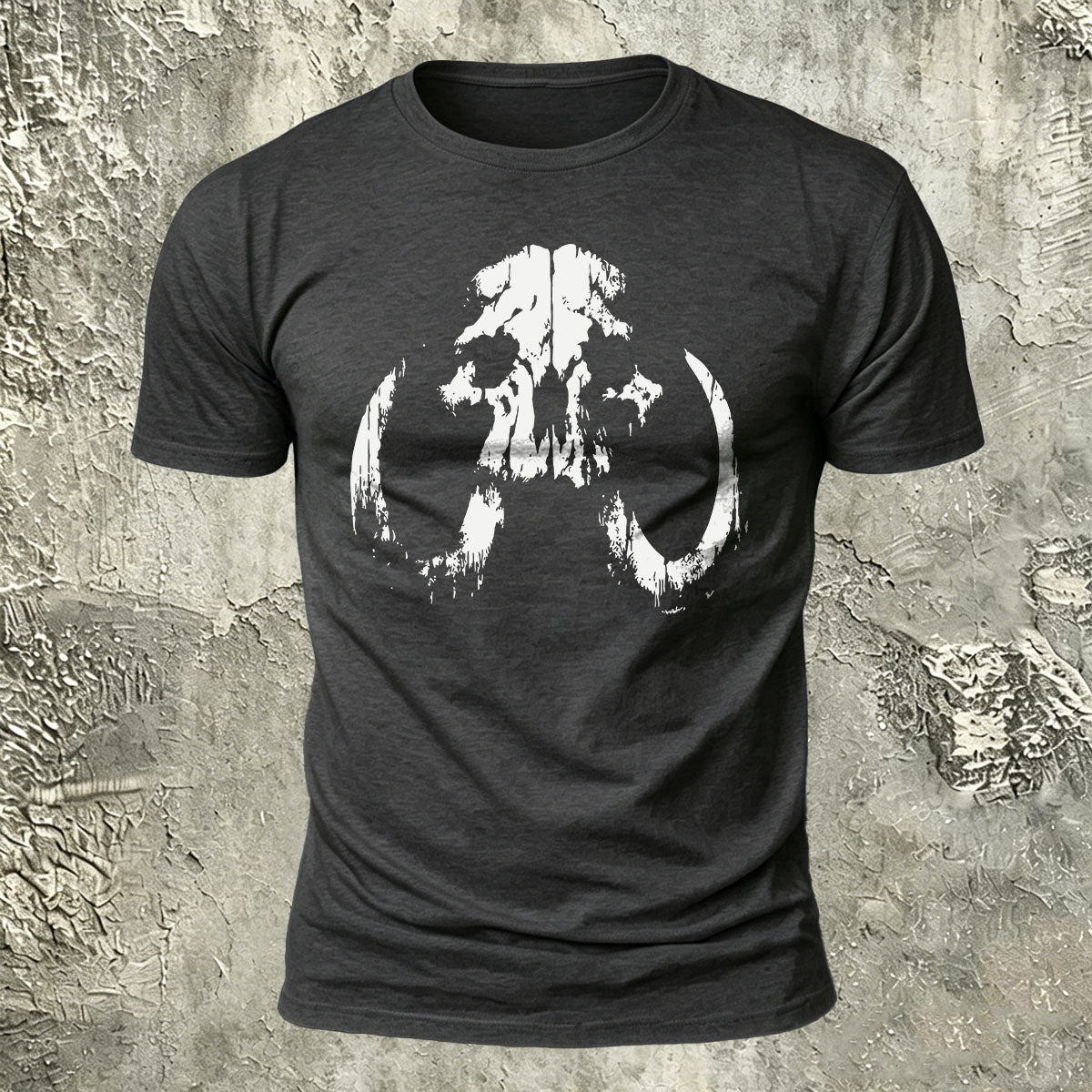 Lung Silhouette Print Cotton Crew-Neck T-Shirt