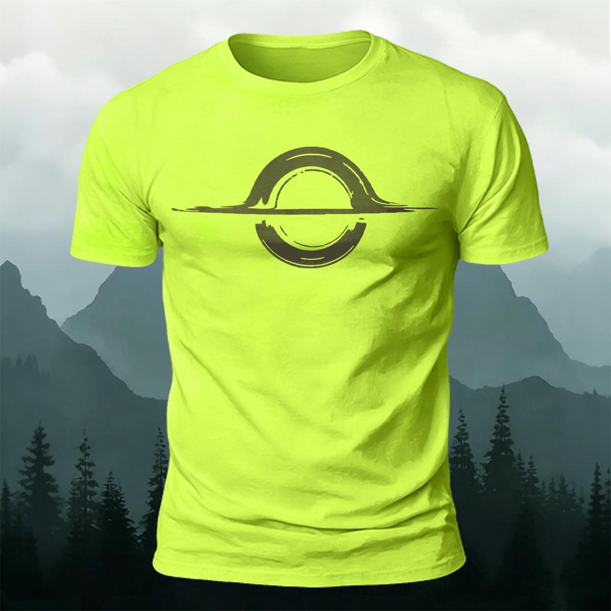 Abstract Sun Moon Graphic Minimalist Premium Cotton Tee NG