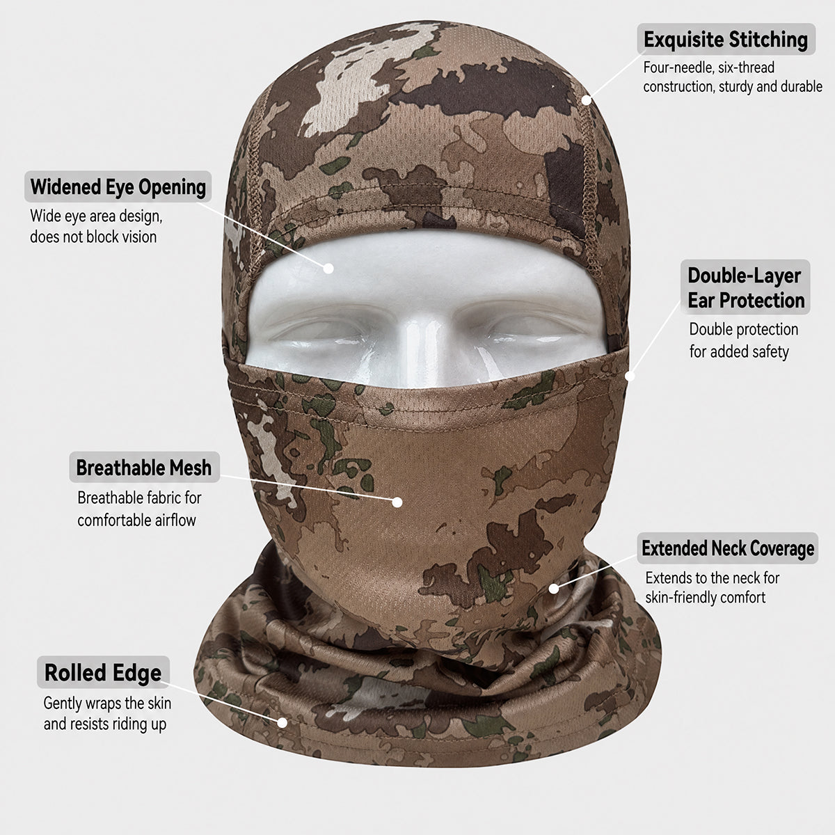 Outdoor Quick-Dry Breathable Fishing Camo Balaclava