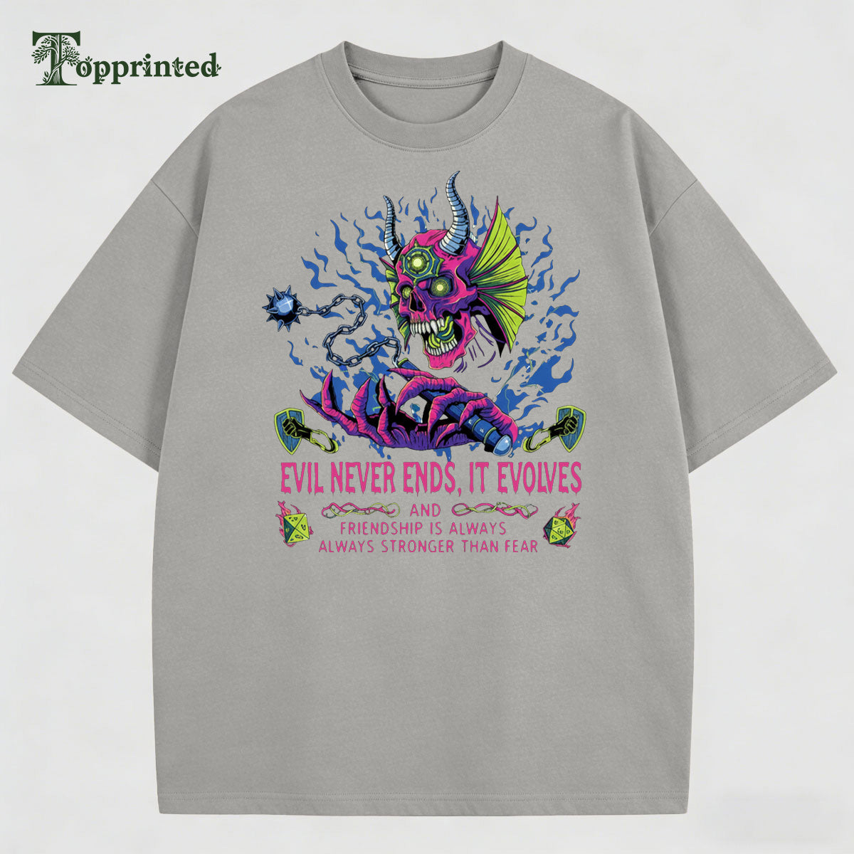 Evil Never Ends Cottonly Casual T-shirt