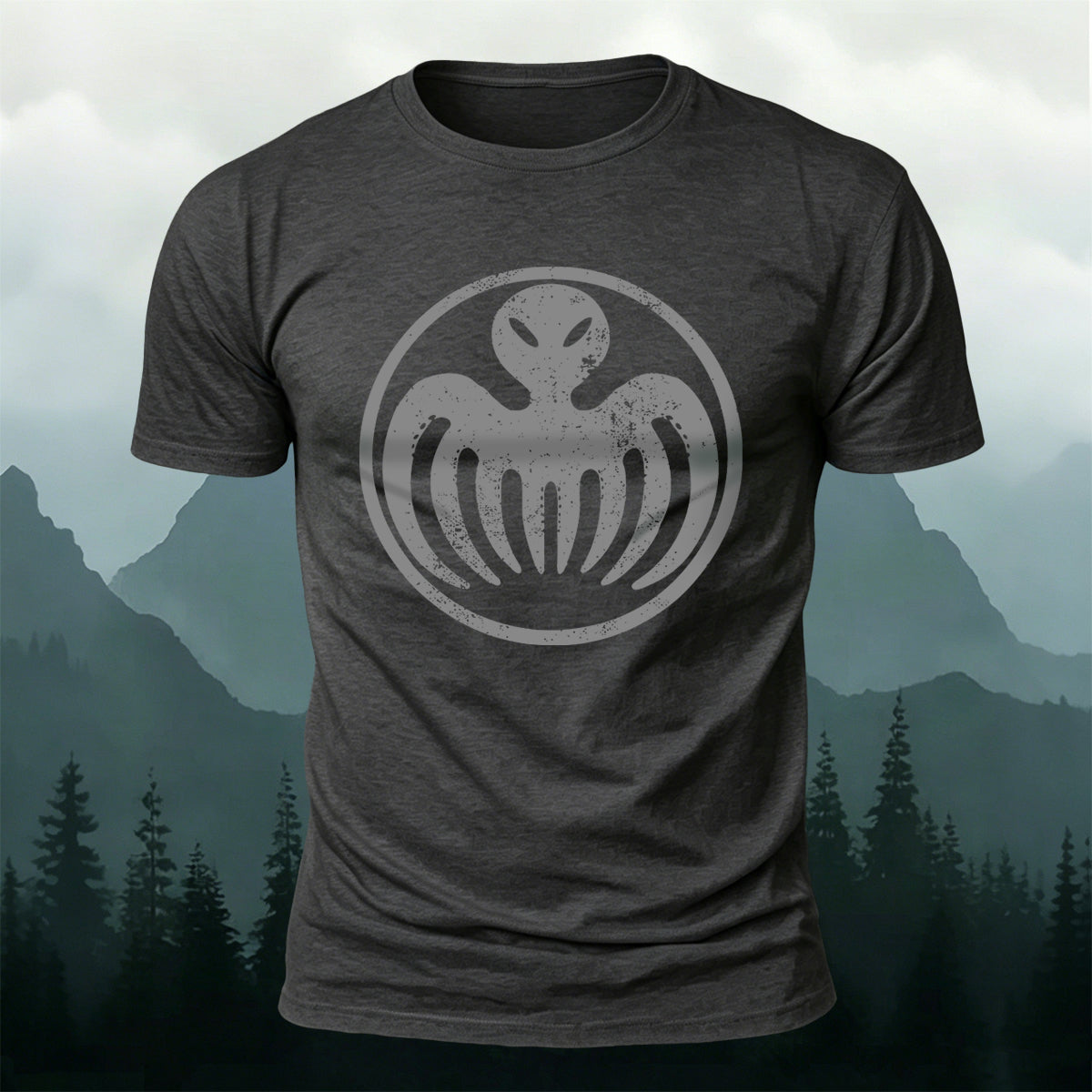 Funny Octopus Totem Print Casual Outdoor Cotton T-Shirt