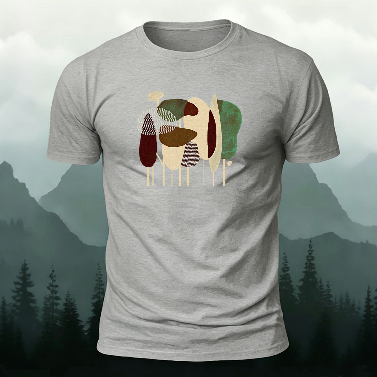Cartoon Forest Simple Fashion Premium Cotton T-Shirt