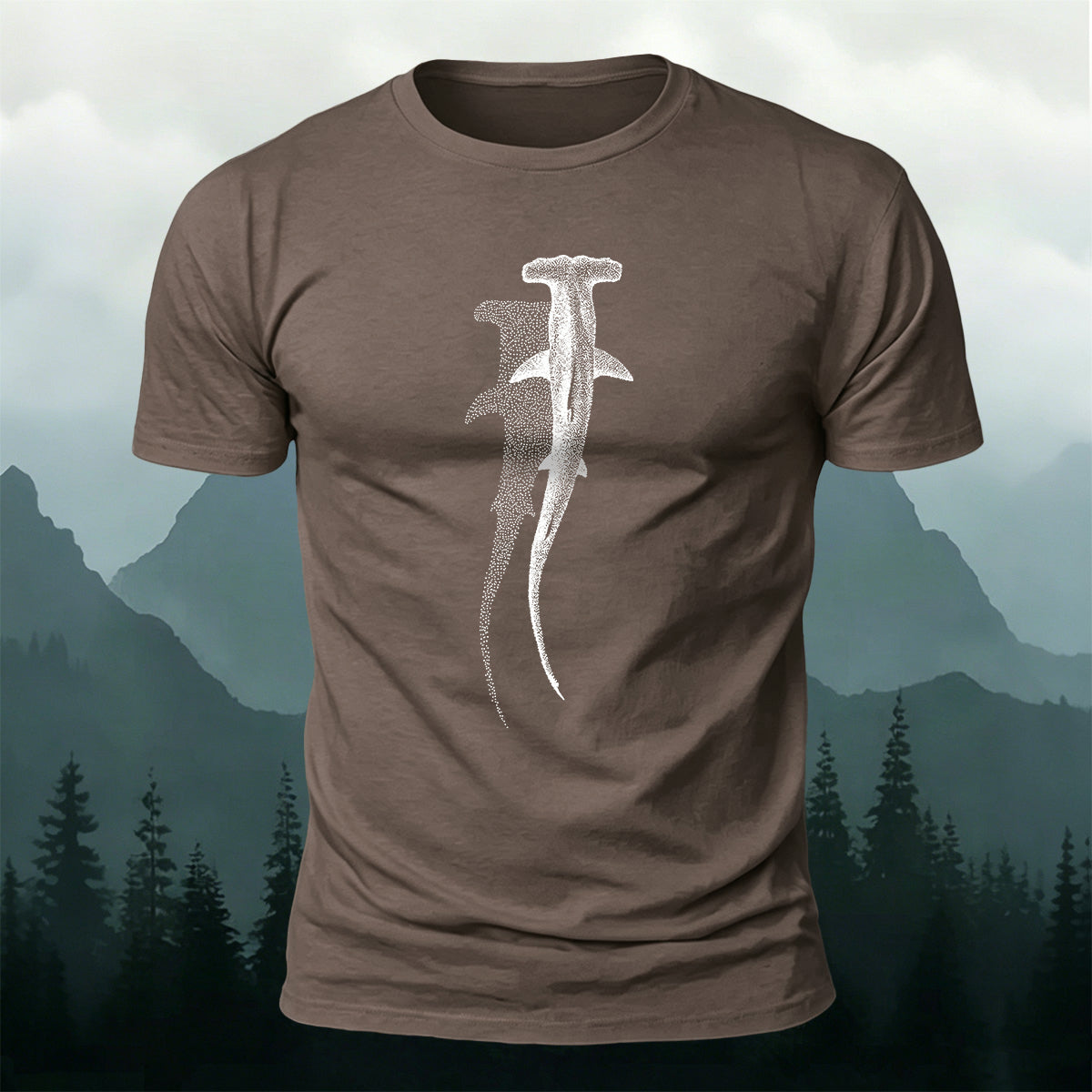 Hammerhead Shark Animal Print Skin-Friendly T-Shirt