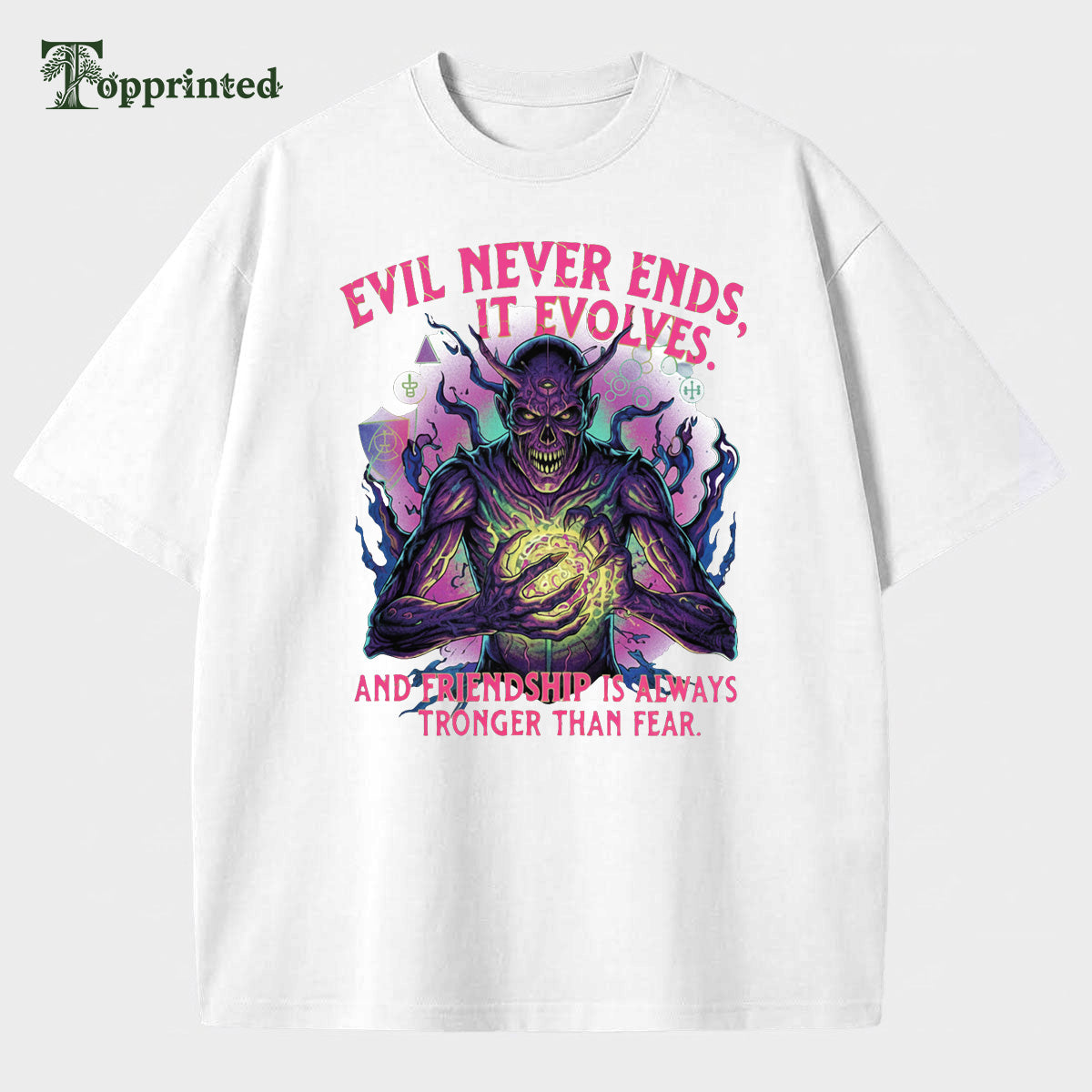 Evil Never Ends Stranger Things Casual T-shirt