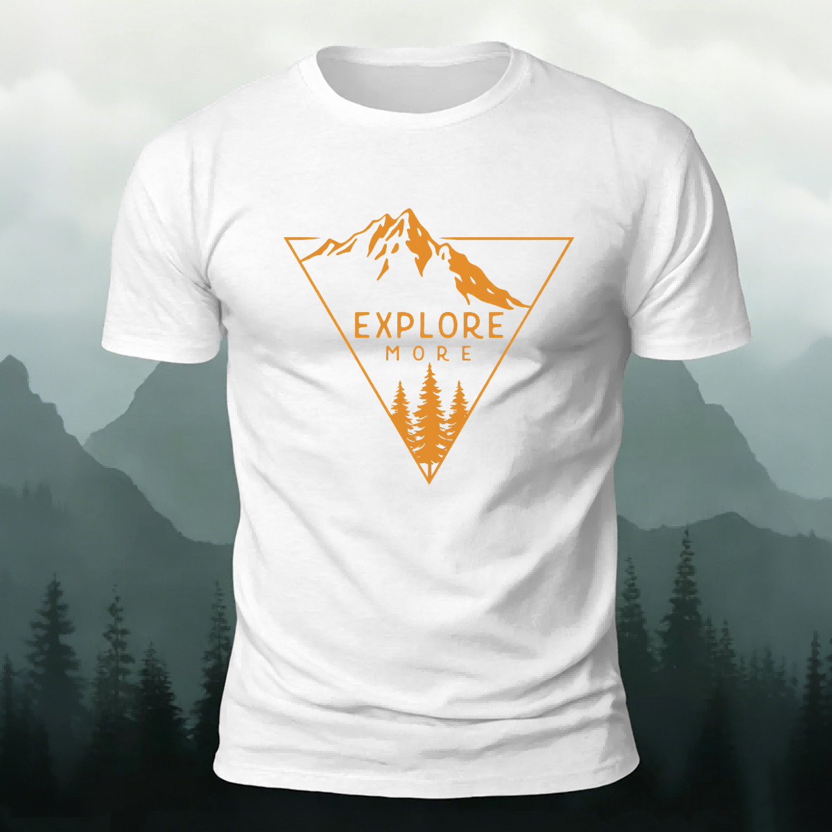 Explore More Letter Outdoor Skin-friendly T-shirts