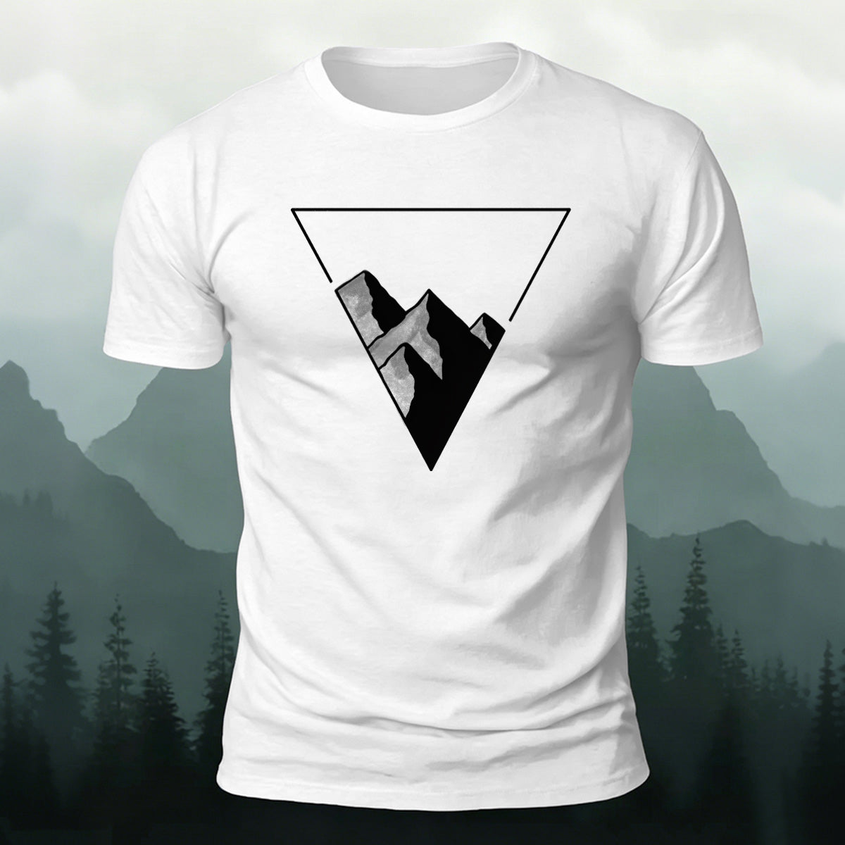 Triangle Pattern Fashion Outdoor Casual T-Shirt