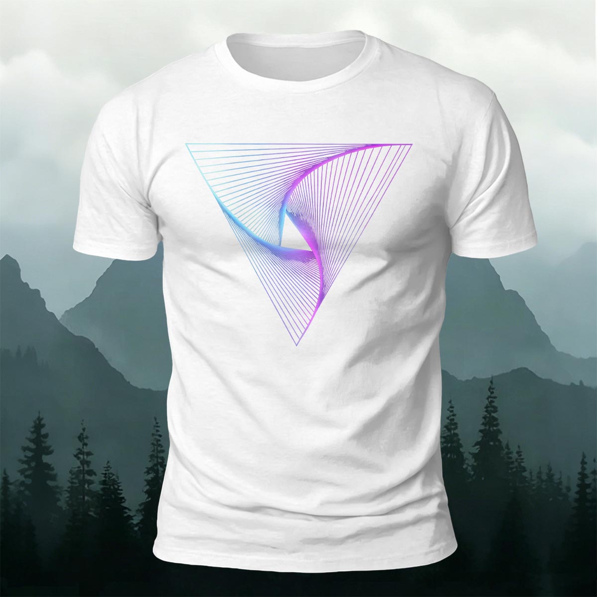 Geometric Artistic Graphic Minimalist 100% Cotton T-Shirt