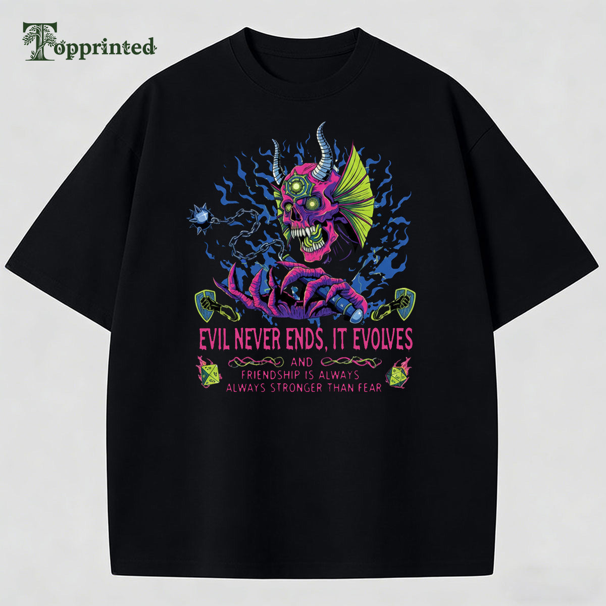 Evil Never Ends Cottonly Casual T-shirt