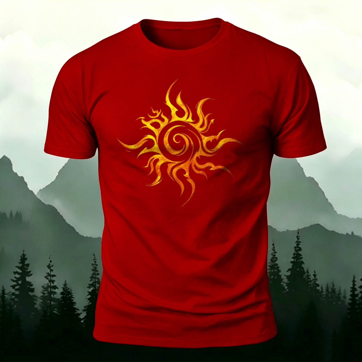 Minimalist Sun Totem Casual Breathable T-Shirt