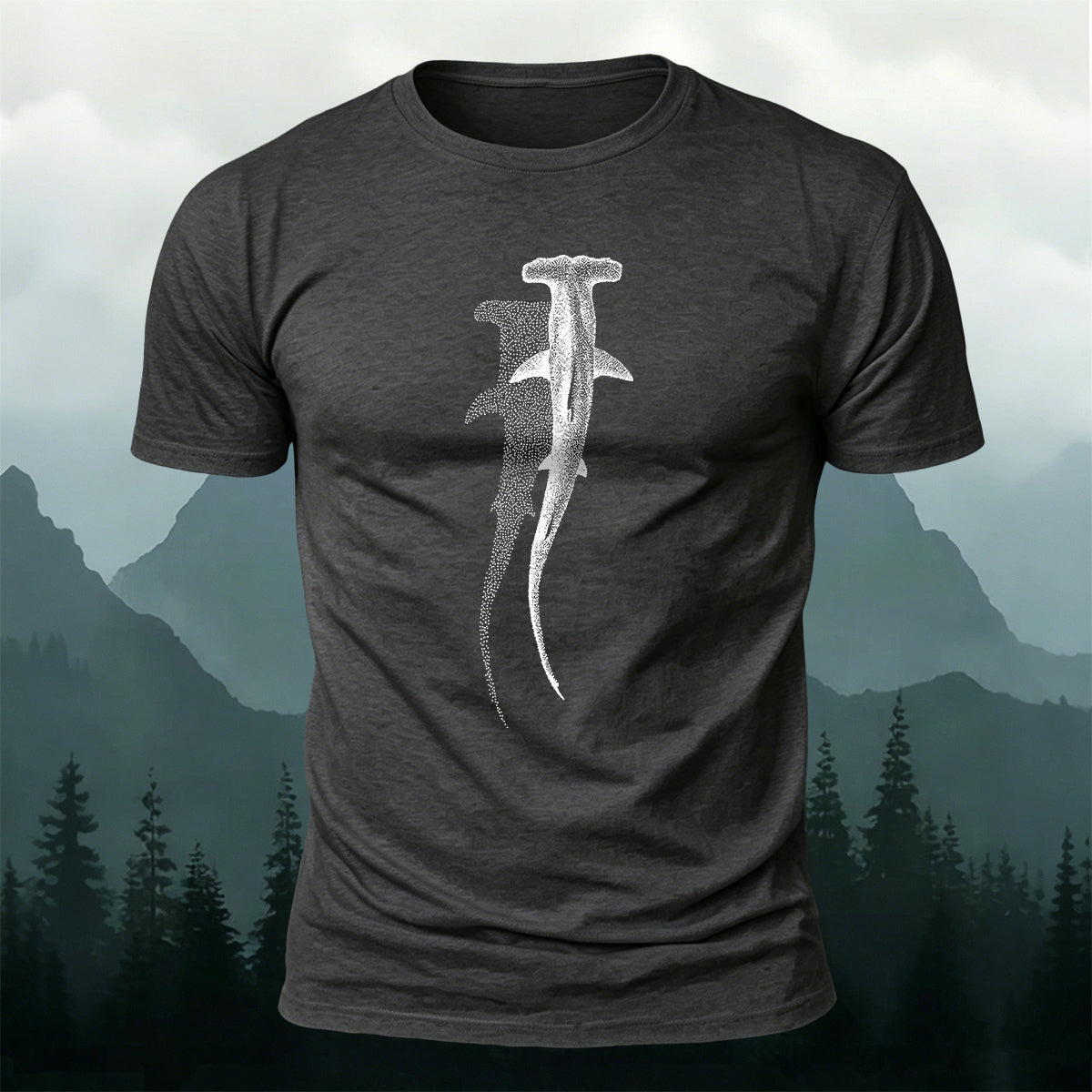 Hammerhead Shark Animal Print Skin-Friendly T-Shirt