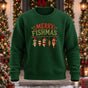 Merry Fishmas Bait Printed Round Neck Sweatshirt
