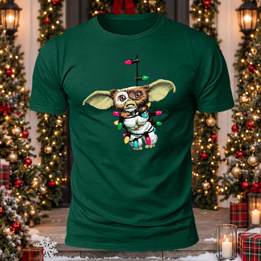 Little Monster Christmas Printed Short Sleeve T-Shirt