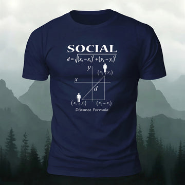 Premium Cotton Social Distance Formula Printed T-Shirt