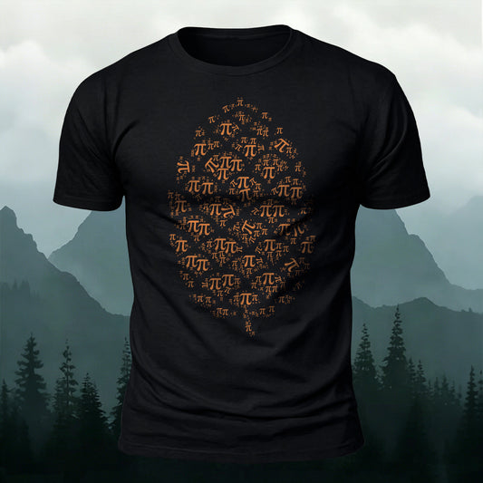 Premium Cotton Pi Leaf Math & Autumn Printed T-Shirt
