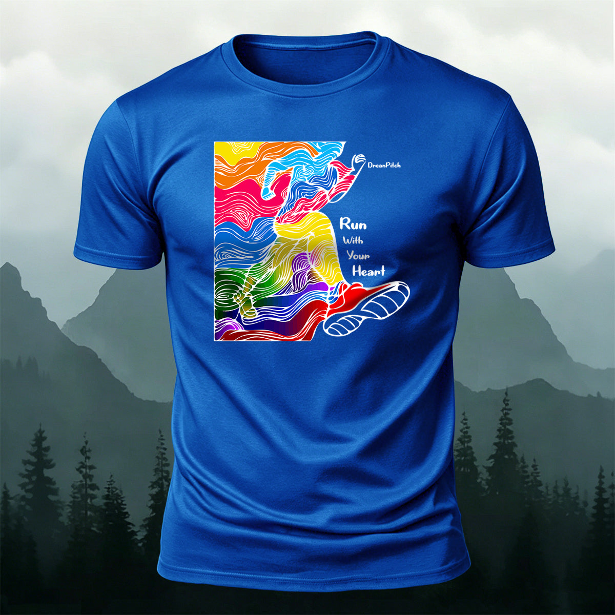 Running Enthusiasts Printed Casual Breathable Tee