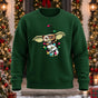 Little Monster Christmas Printed Round Neck Sweatshirt