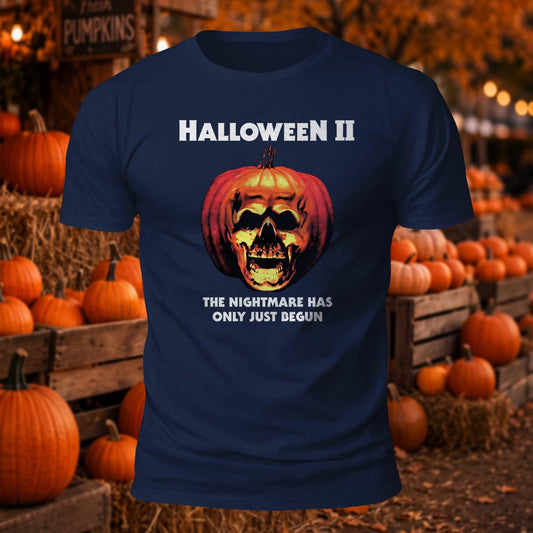 Halloween II The Nightmare Has Only Just Begun Printed Short Sleeve T-Shirt