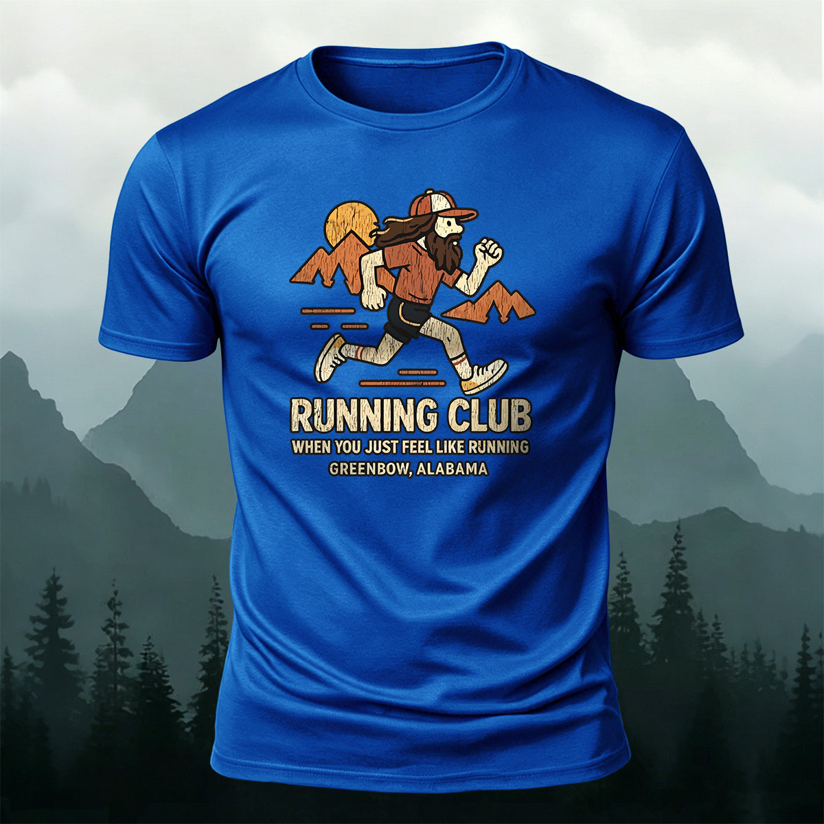 Vintage Running Casual Premium Cotton T-Shirt