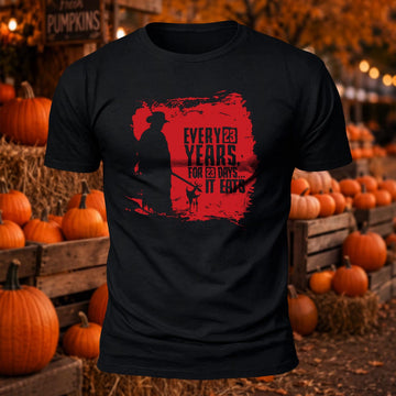 Every 23 Years - It Eats Printed Short Sleeve T-Shirt