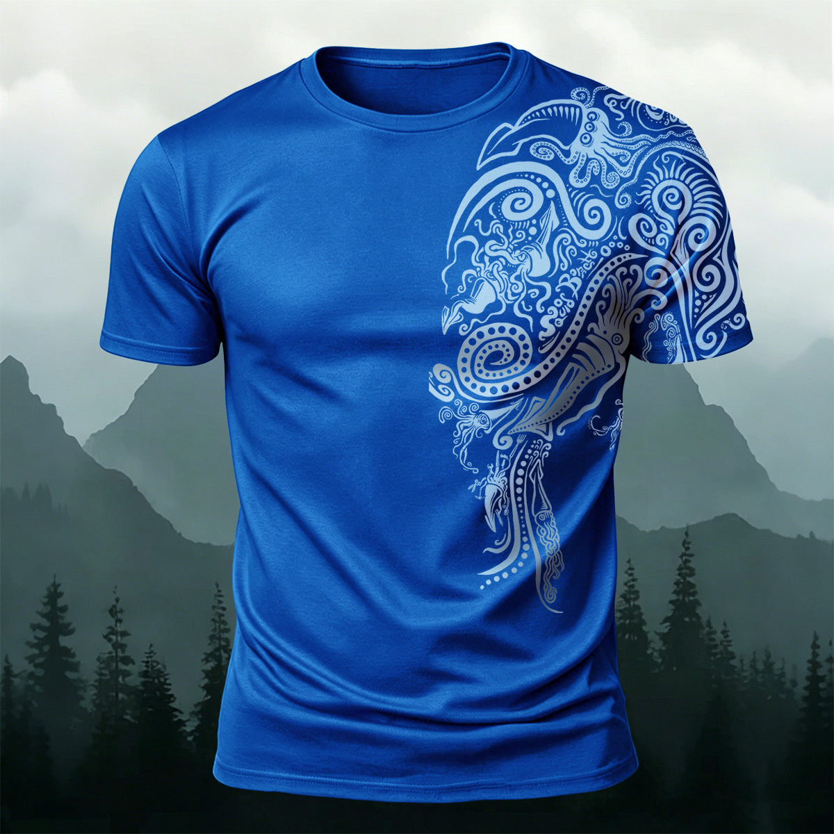 Marine Animal Graphic Fashion Casual T-Shirt