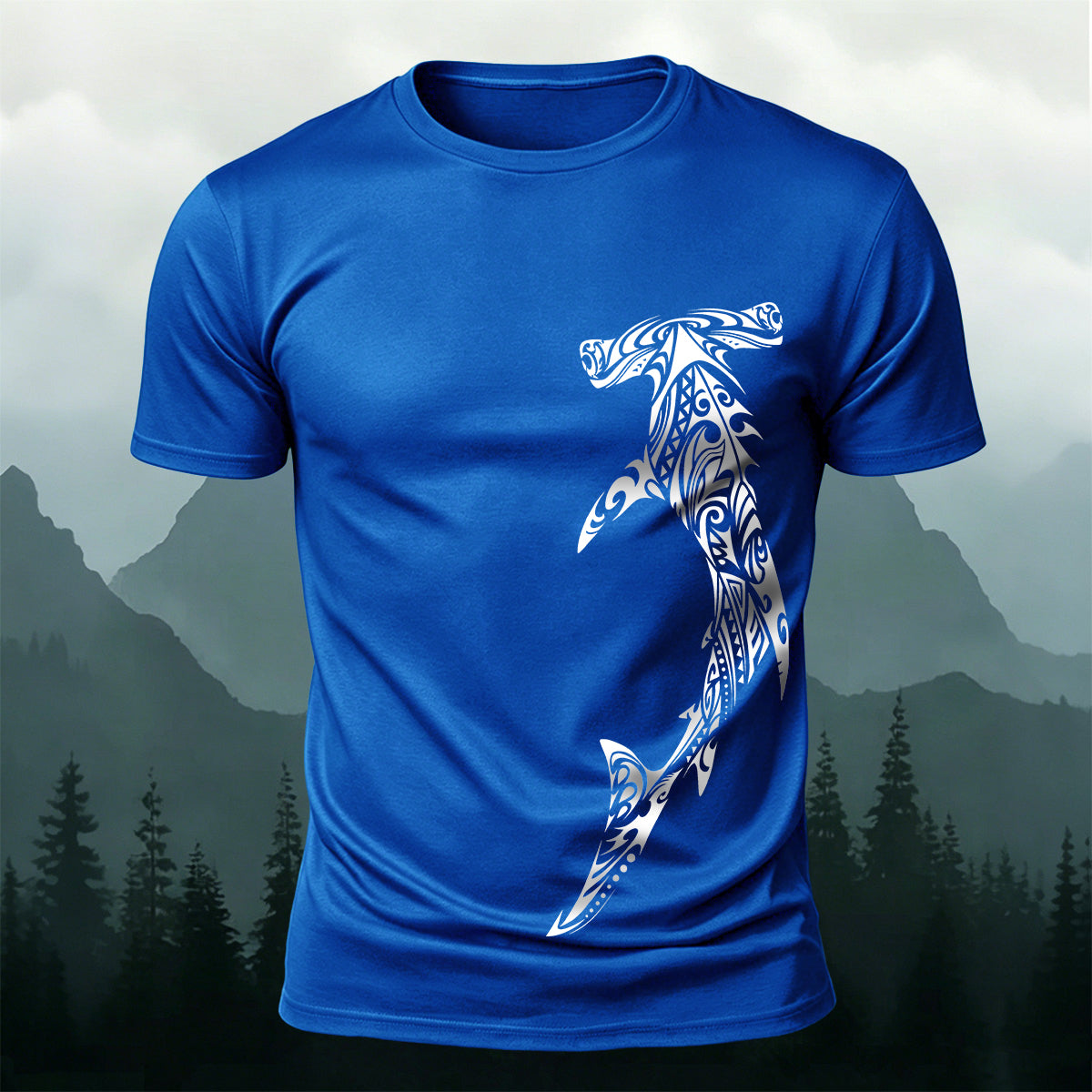 Tribal Hammerhead Shark Fashion Breathable Tee