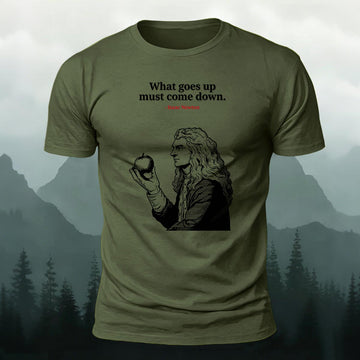 Combed Cotton Newton Gravity Apple Graphic Tee