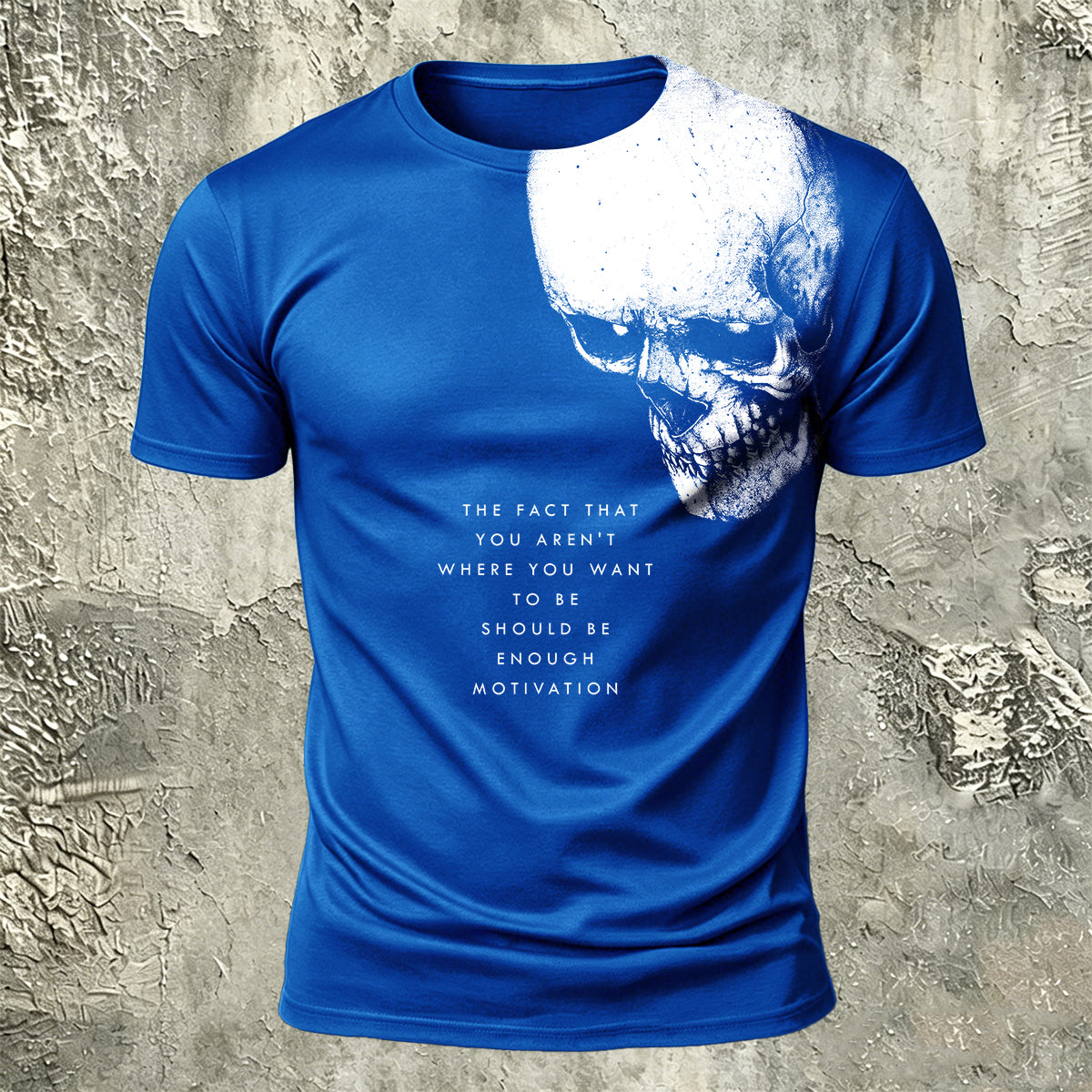 Skull Letter Print Personalized Casual Tee