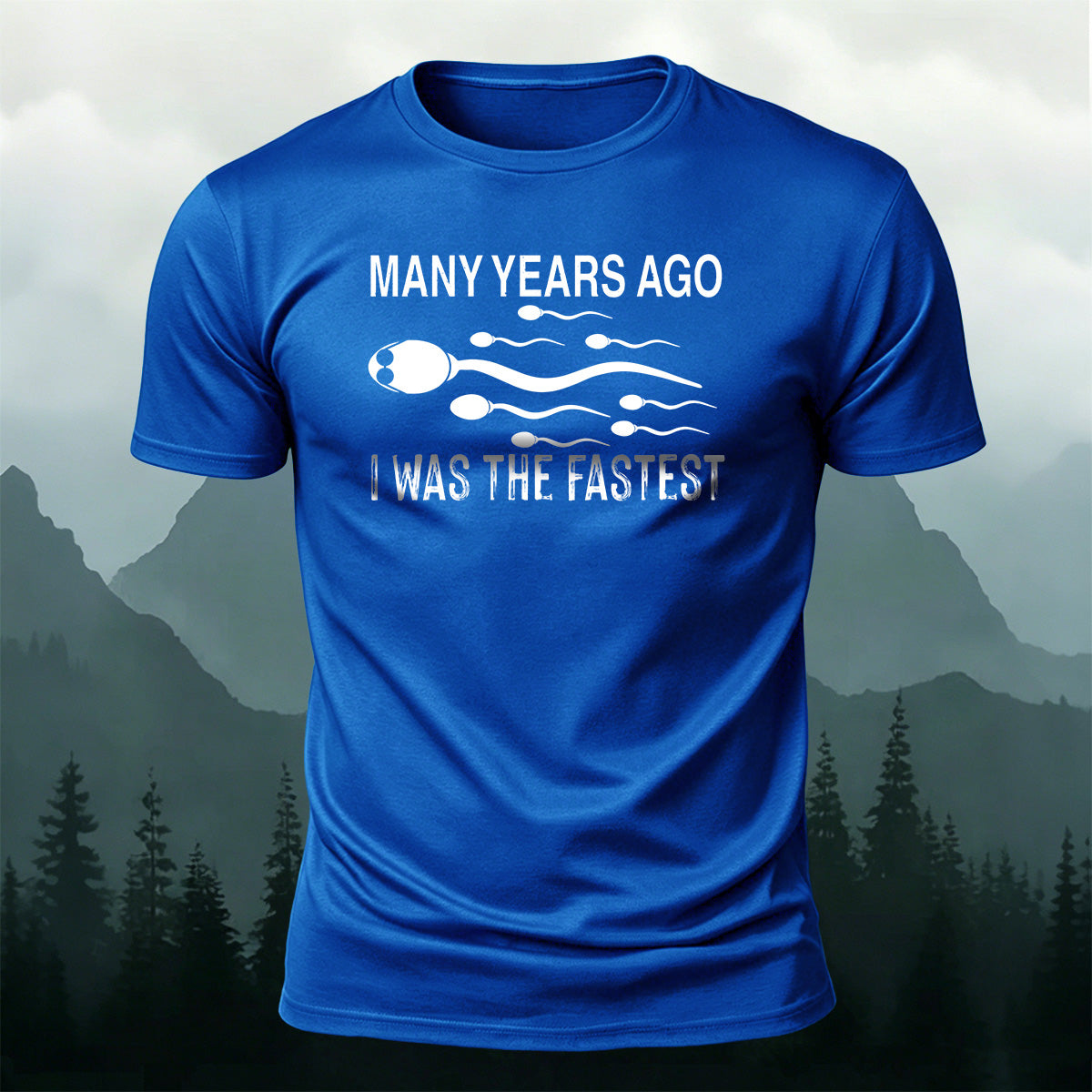 100% Cotton Fastest Tadpole Print Casual T-Shirt