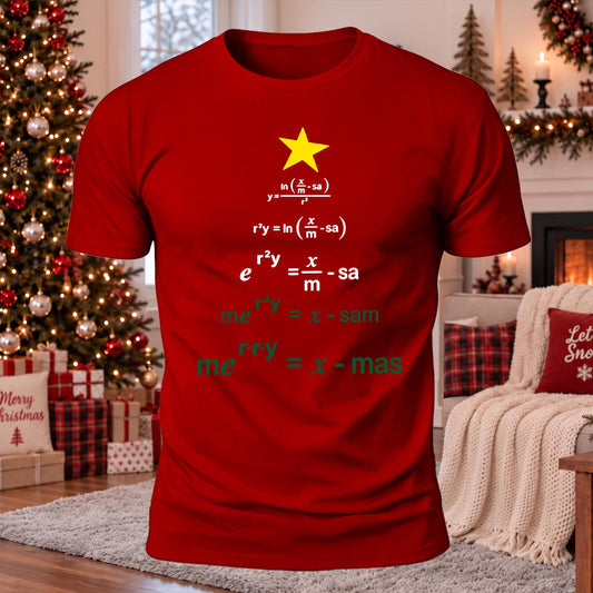 Formula Merry Christmas Printed Casual Short Sleeve T-Shirt