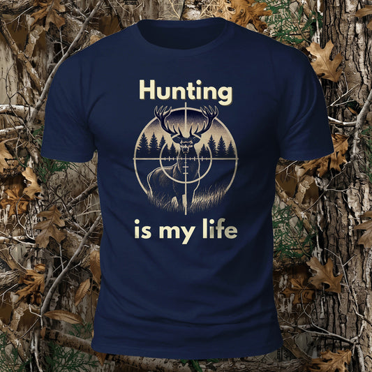 DTG Hunting Is My Life Printed Short Sleeve T-Shirt