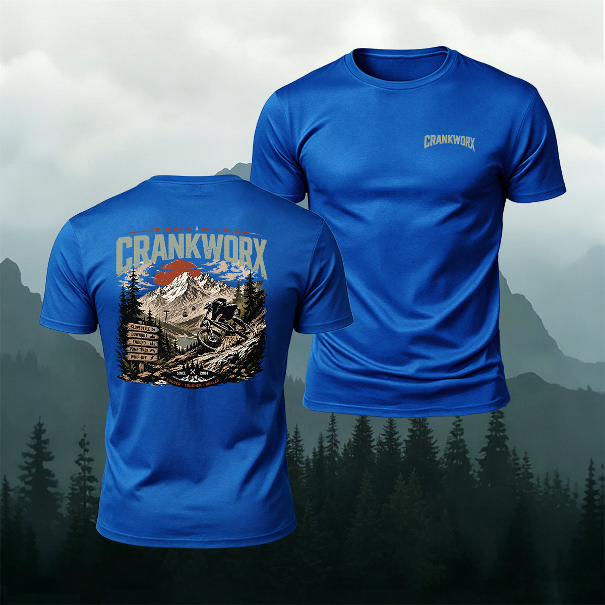 Mountain Cycling Print Trend Breathable T-Shirt